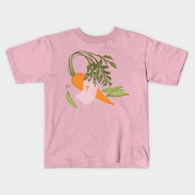 Ghost Vegan Kids T-Shirt by SarahWrightArt